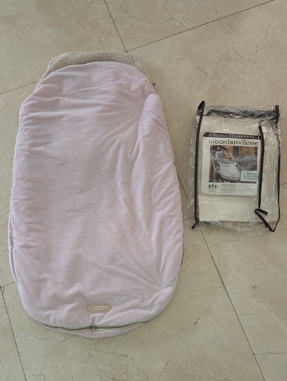 JJ Cole Bundle Me Urban Stylish TODDLER Fleece Car Seat Cover Light PINK